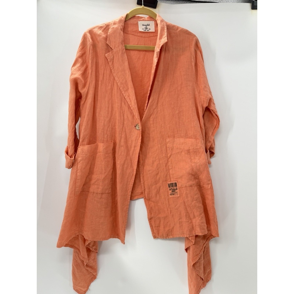 Verandah By Vina Lagenlook Sharkbite Hem Cardigan  Top Tunic One Size Fits Al